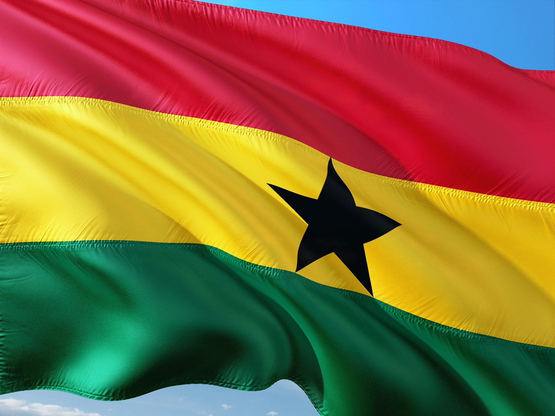 Die Flagge von Ghana
