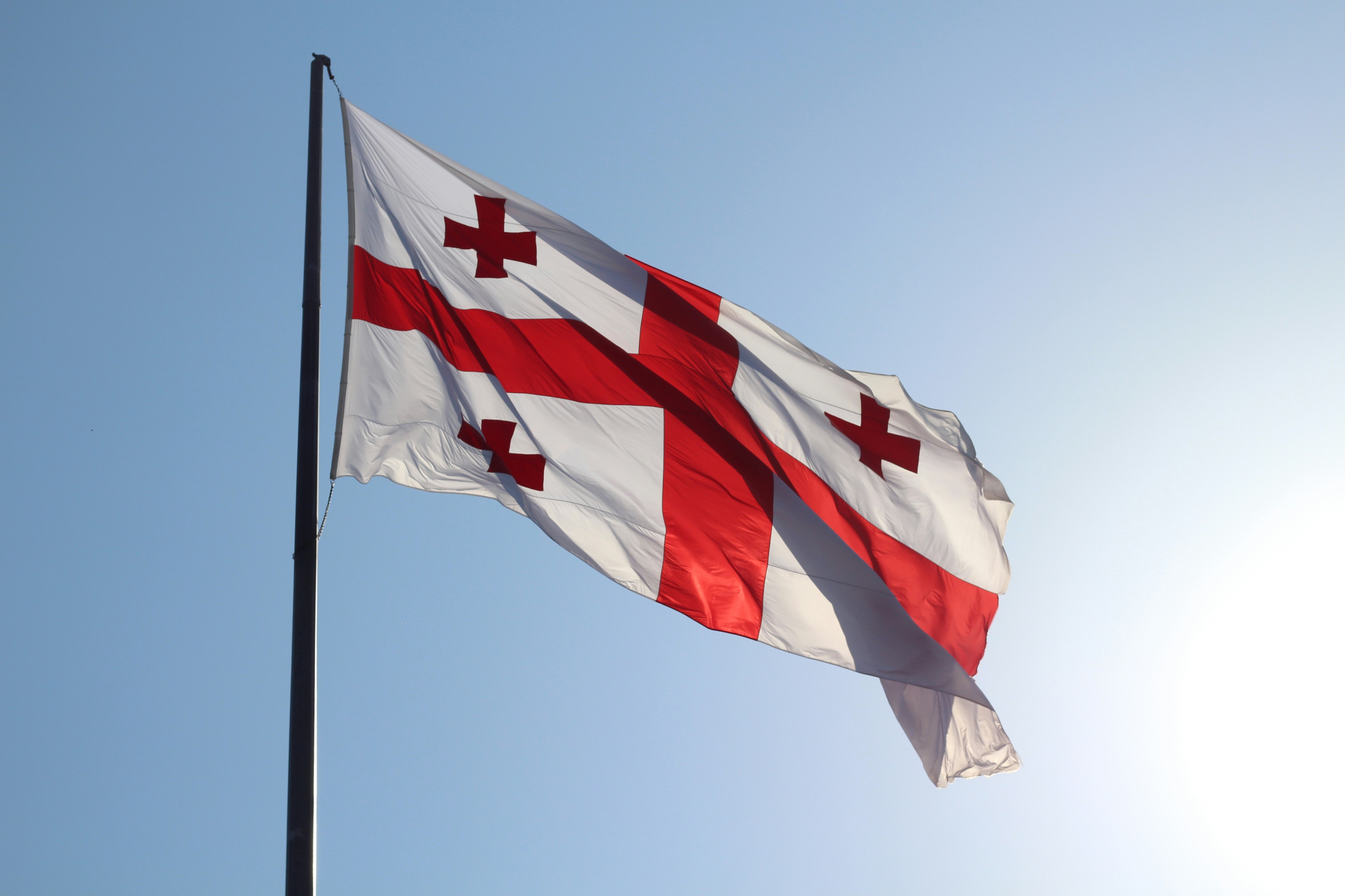 Die Flagge von Georgien