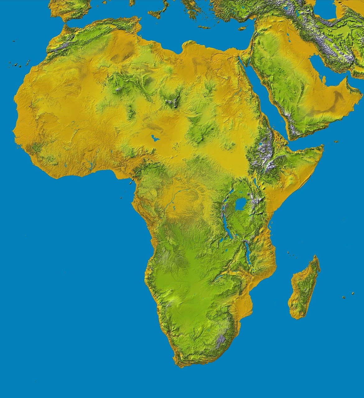Eine Karte von Afrika