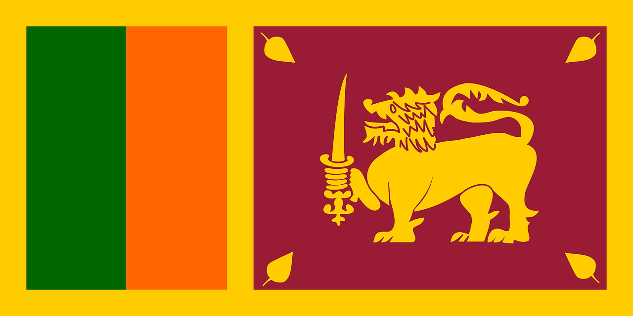Die Flagge von Sri Lanka